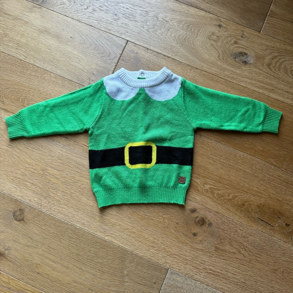 Tipsy Elves 12-18 Month Infant/toddler Christmas Sweater Elf